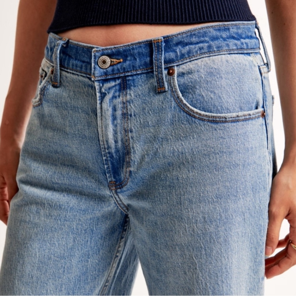 ABERCROMBIE & FITCH The Baggy Low Rise Jeans Waist 16” Like New Retro Inspired - Picture 2 of 7